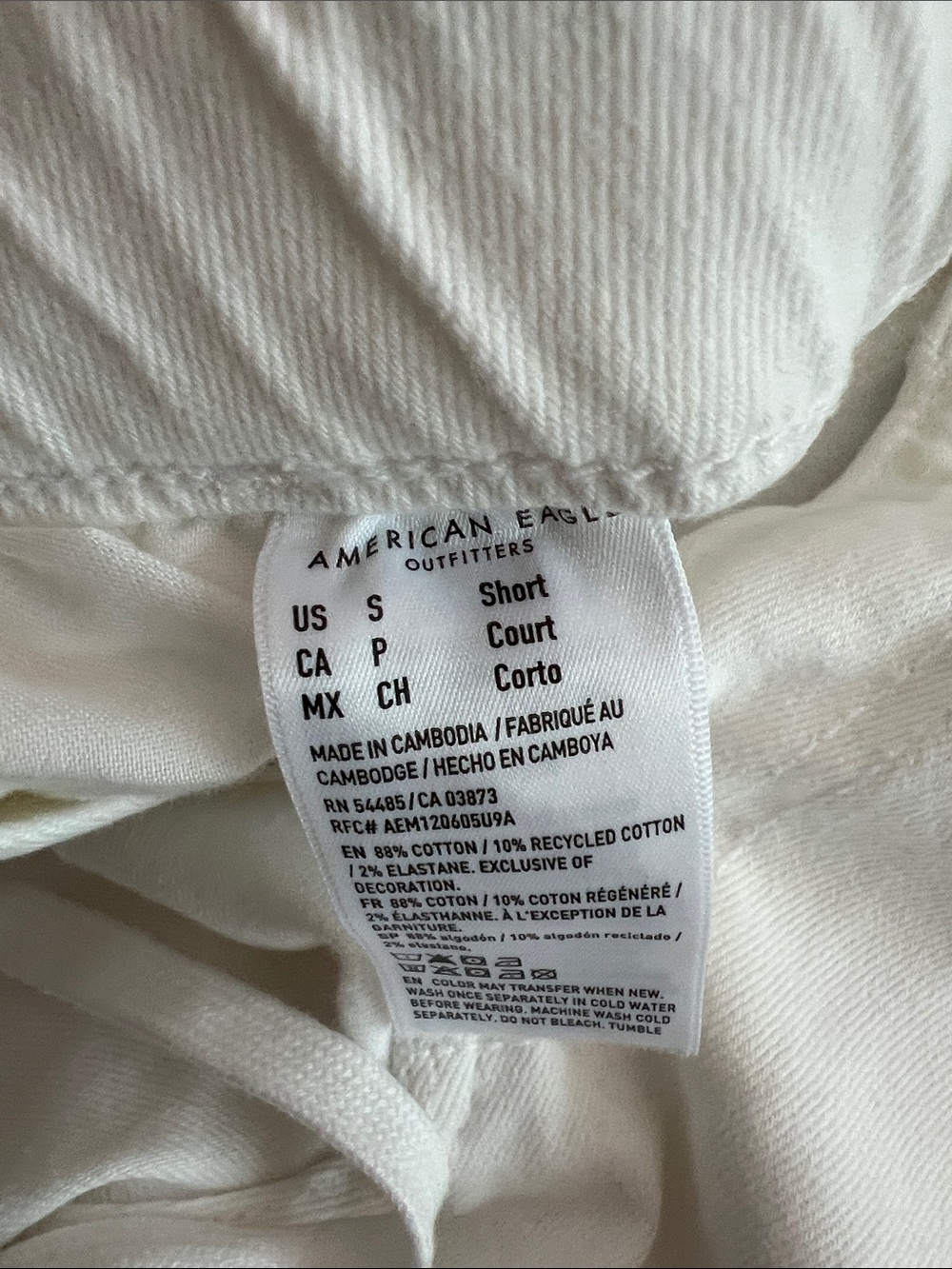 American Eagle Outfitters White Wide-Leg Denim Pants - Picture 5 of 5